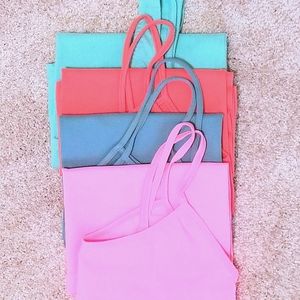 4 spaghetti strap tanks